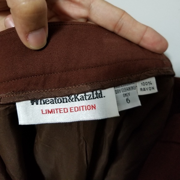Wheaton & Katz Limited Ed Vintage brown 2 pc suit - Picture 7 of 8